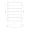 Рушникосушарка UNIO LD ER 700-500-7 BLK Драбинка Дуга електро чорна
