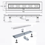 Трап линейный душевой TILLO TM009-70C(C-70) 70см