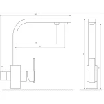 Змішувач для кухні під осмос Globus Lux LAZER GLLR-0111-10- BB