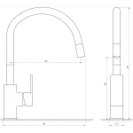 Смеситель для кухни Globus Lux Milano GLM-203LR-10-BB