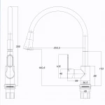 Смеситель для кухни Globus Lux Dolly GLD-0203LA-B01