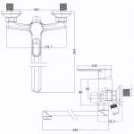 Смеситель для ванны Globus Lux Dolly GLD-0208