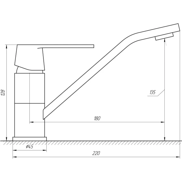 Змішувач для кухні Globus Lux Laguna GLA-0203Q-10-BB