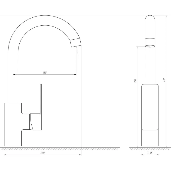 Смеситель для кухни DOMINO MALIBU DMM-203L-Black