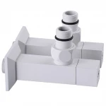Набір Кран напівобертовий кутовий з американкою SOLOMON LUX 1/2″ CUBE WHITE 8888 (1уп)