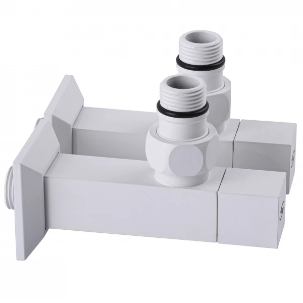 Набір Кран напівобертовий кутовий з американкою SOLOMON LUX 1/2″ CUBE WHITE 8888 (1уп)