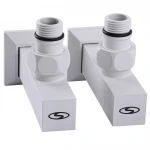 Набір Кран напівобертовий кутовий з американкою SOLOMON LUX 1/2″ CUBE WHITE 8888 (1уп)