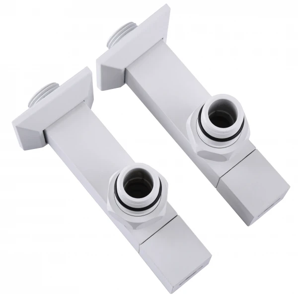 Набір Кран напівобертовий кутовий з американкою SOLOMON LUX 1/2″ CUBE WHITE 8888 (1уп)