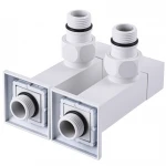 Набір Кран напівобертовий кутовий з американкою SOLOMON LUX 1/2″ CUBE WHITE 8888 (1уп)