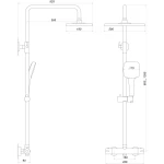 Душевая система Globus Lux Termostatic R GLA-0040T-BB