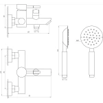 Смеситель для ванны Globus Lux ALPEN SBT1-102NE-BB