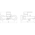 Смеситель для ванны Globus Lux MAIN SM-102N