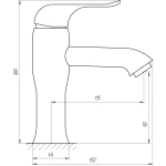 Смеситель для умывальника Globus Lux LEON SL-401