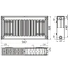 Радіатор сталевий панельний QUEEN THERM 22 бок 500x500