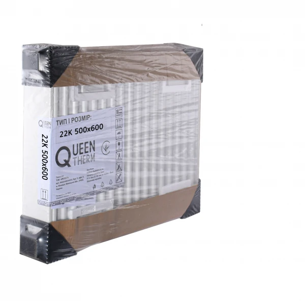 Радіатор сталевий панельний QUEEN THERM 22 бок 500x600