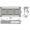Радіатор сталевий панельний QUEEN THERM 22 бок 500х1800