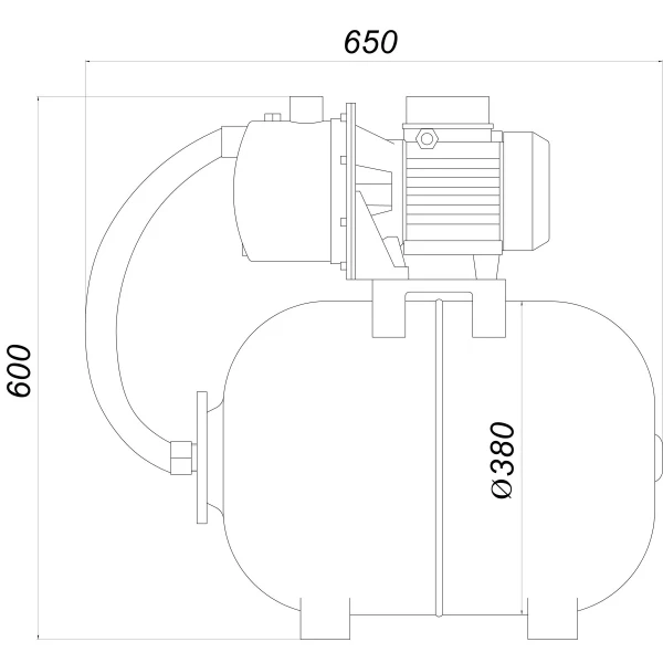 Насосная станция TRX-4 PL ss- 50л нерж. (Насос M-97-N PL нерж. 0,55кВт)