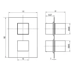 Смеситель для душа встроенный TOPAZ ODISS TO 08117-L03-BL-TT