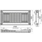 Радіатор сталевий панельний KALITE 11 бок 500х1000
