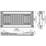 Радіатор сталевий панельний KALITE 11 бок 500х1400