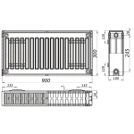 Радиатор стальной 22/300x900 бок KALITE