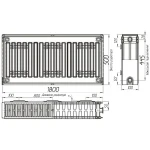 Радіатор сталевий панельний KALITE 22 бок 500х1800