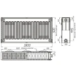 Радіатор сталевий панельний KALITE 22 бок 500х2800