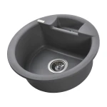 Гранітна мийка Globus Lux GURON сірий металік 480мм-А0003