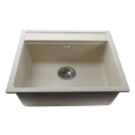 Гранітна мийка Globus Lux VOLTA слонова кiстка 570х510мм