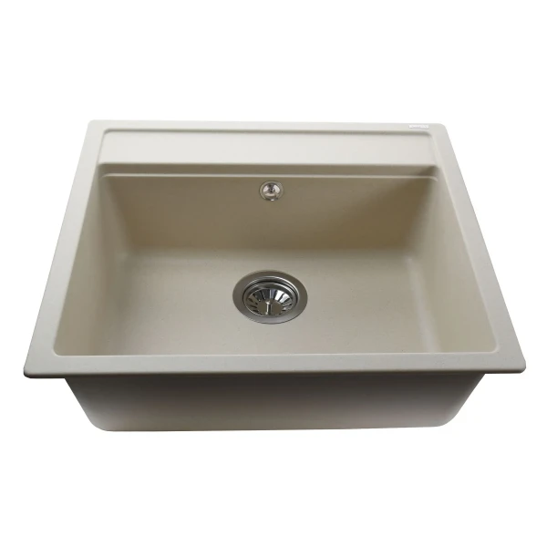 Гранітна мийка Globus Lux VOLTA слонова кiстка 570х510мм