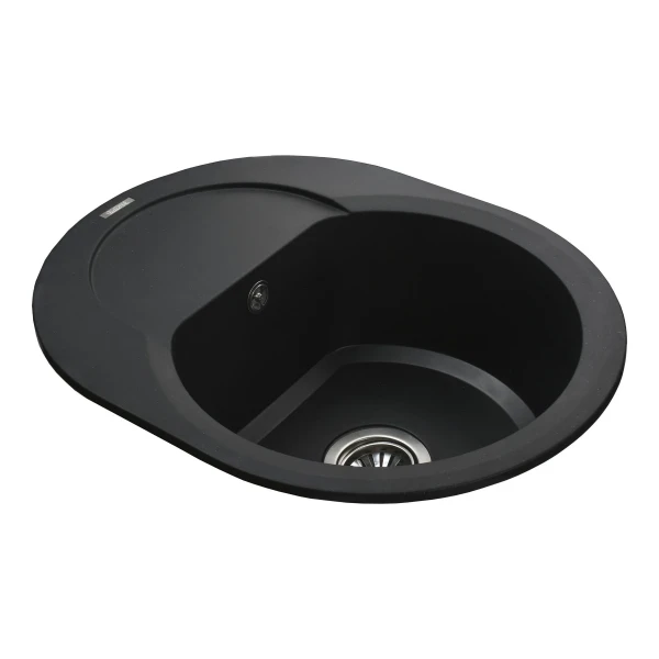 Гранітна мийка Globus Lux MORAINE чорний 600х470мм-А0001