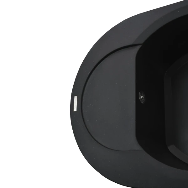 Гранітна мийка Globus Lux MORAINE чорний 600х470мм-А0001