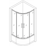Душевая кабина полукруглая WARTA H90ТS (H90Т) BRAVO (2уп.)