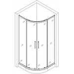 Душова кабіна півкругла WISLA L90TW (L90WT) BRAVO (2уп.)