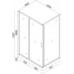 Душова кабіна прямокутна NISA L120TC (L120T) BRAVO (2уп.)