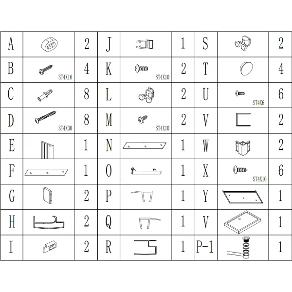 Душова кабіна прямокутна NISA L120TC (L120T) BRAVO (2уп.)