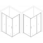 Душова кабіна прямокутна без піддона NISA N120TC (N120T) BRAVO (1уп.)