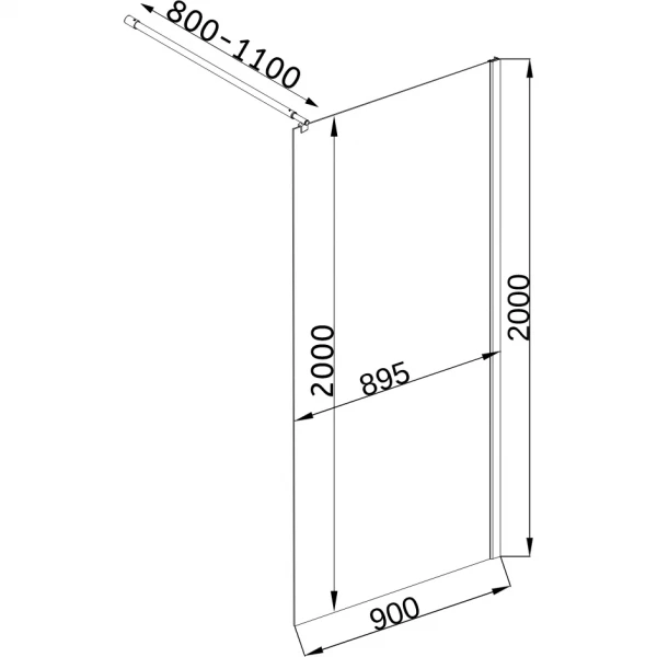 Душевая перегородка LEGA 90TC (90T) BRAVO (1уп.)