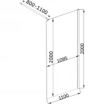 Душевая перегородка LEGA 110TC (110T) BRAVO (1уп.)