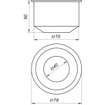 Редукция резиновая VSplast 70/40 (черная)