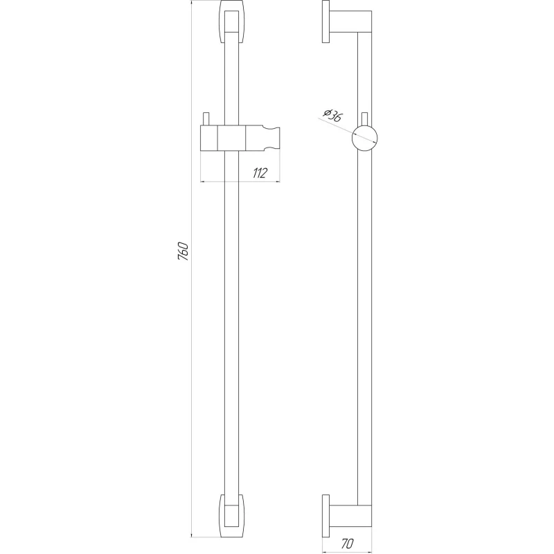 Душова стійка TOPAZ ODISS TO-18107-00
