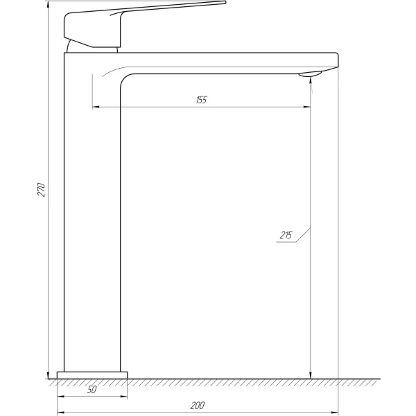 Смеситель для умывальника TOPAZ ODISS TO 18203-H52-WW