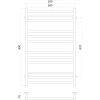 Рушникосушарка UNIO MS W 800-500-12 Модена вода