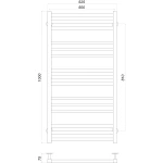 Рушникосушарка UNIO MS W 1000-500-15 BLK Модена вода чорна