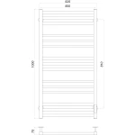 Рушникосушарка UNIO MS EU 1000-500-15 BLK Модена електро чорна