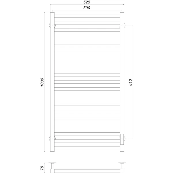 Рушникосушарка UNIO MS EU 1000-500-15 Модена електро