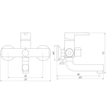 Смеситель для ванны DOMINO PRESTIGE DPS-102N