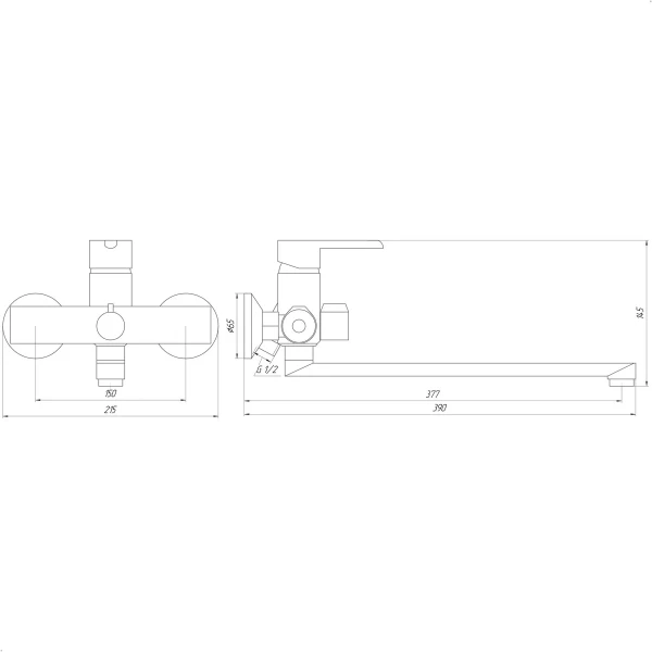 Смеситель для ванны DOMINO PRESTIGE DPS-208