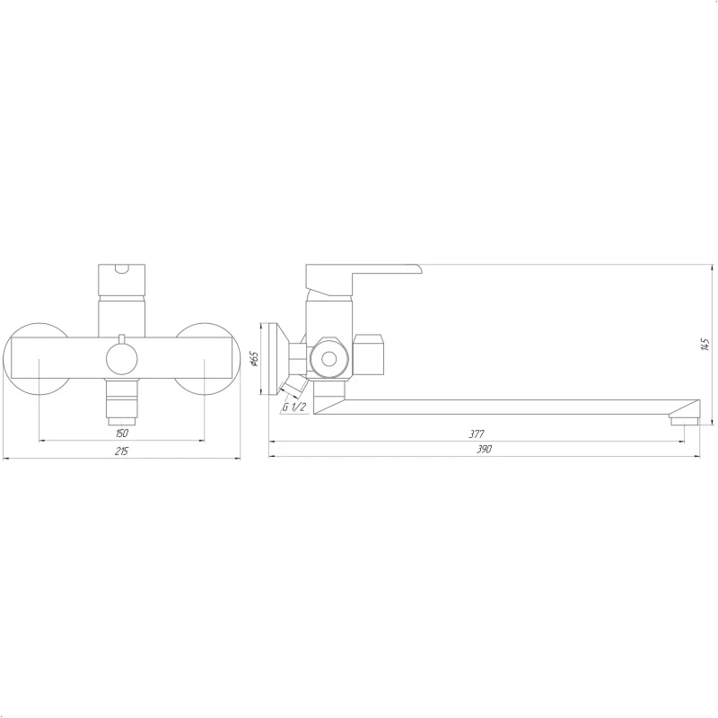 Смеситель для ванны DOMINO PRESTIGE DPS-208