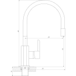 Смеситель для кухни DOMINO PRESTIGE DPS-203SLR-Black